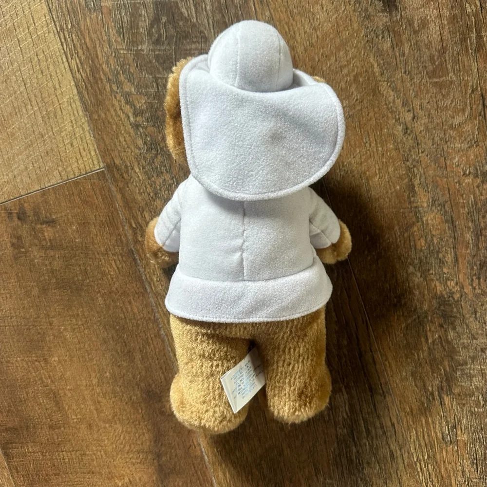 Baby Allentown Toy Mfg. Co. Stuffed Animal Brown White Fire Chief Bear One Size